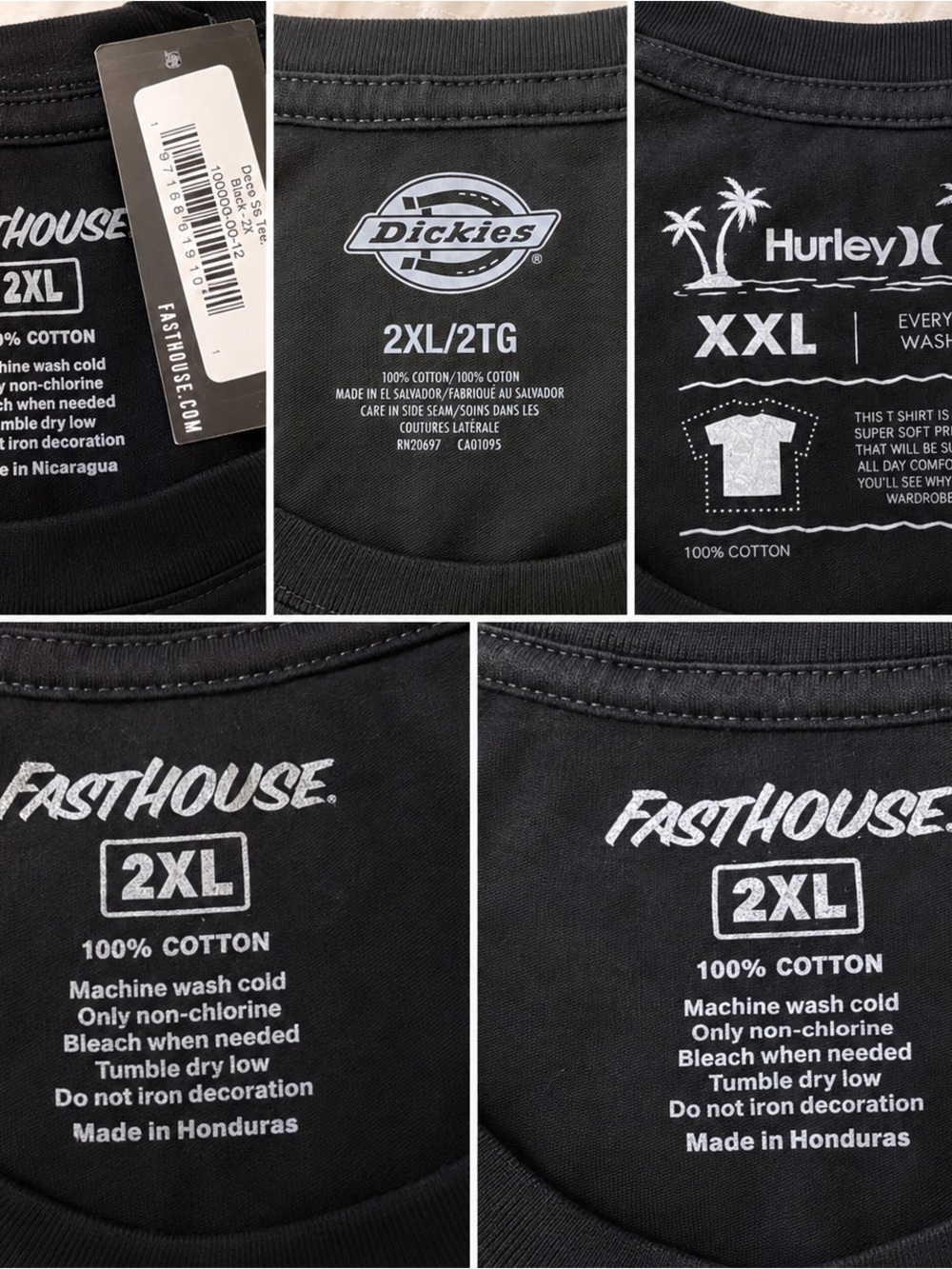 Dickies Men’s Black Short Sleeve Logo T-Shirt - 2XL